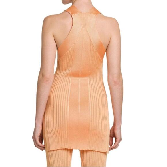 NWT Jil Sander Rib Knit Tank Top Tunic Pants Matching Set Sz 6 Peach Orange - Picture 2 of 9